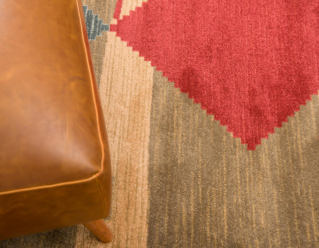 Tan 8' x 8' Fars Round Area Rug 100% Polypropylene Unique Traditional Carpet for Classical Living, Dining Room & Office Spaces for Sale at Rug Engine