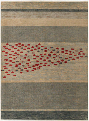 Blue 9' x 12' 2 Fars Rectangle Rug