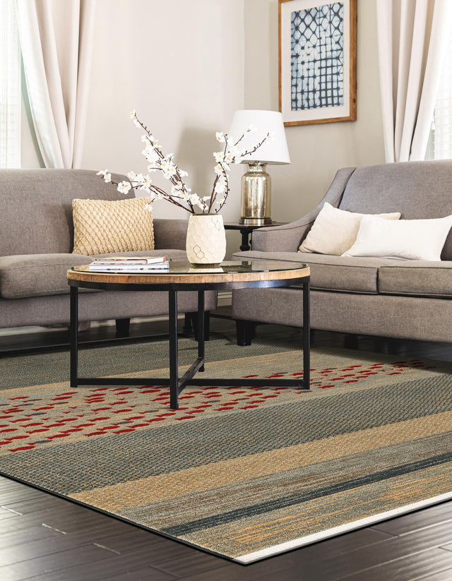 Blue 9' x 12' 2 Fars Rectangle Rug