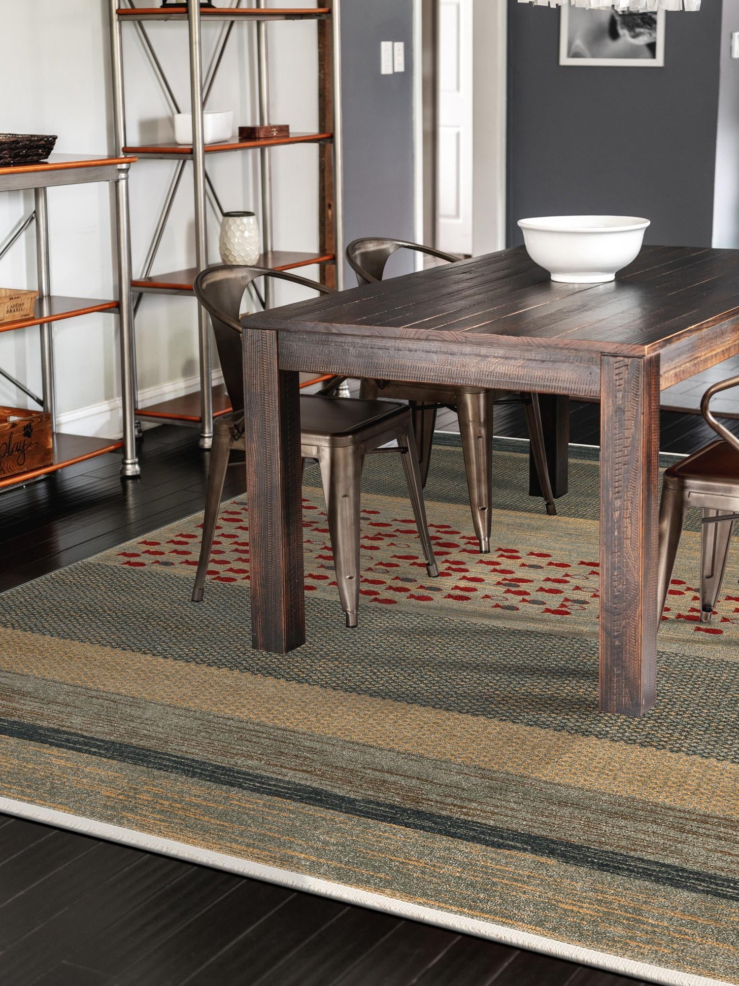Blue 9' x 12' Fars Rectangle Area Rug 100% Polypropylene Unique Traditional Carpet for Classical Living, Dining Room & Office Spaces for Sale at Rug Engine