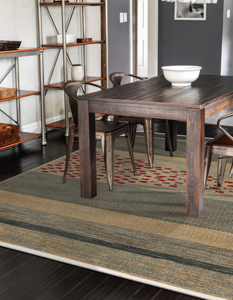 Blue 7' 1 x 10' Fars Rectangle Area Rug 100% Polypropylene Unique Traditional Carpet for Classical Living, Dining Room & Office Spaces for Sale at Rug Engine