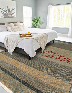 Blue 9' x 12' 2 Fars Rectangle Rug