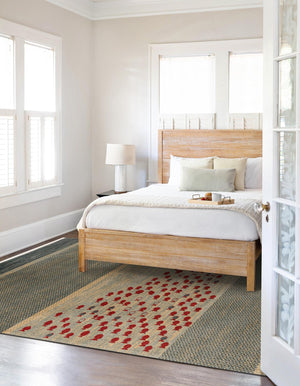 Blue 9' x 12' 2 Fars Rectangle Rug