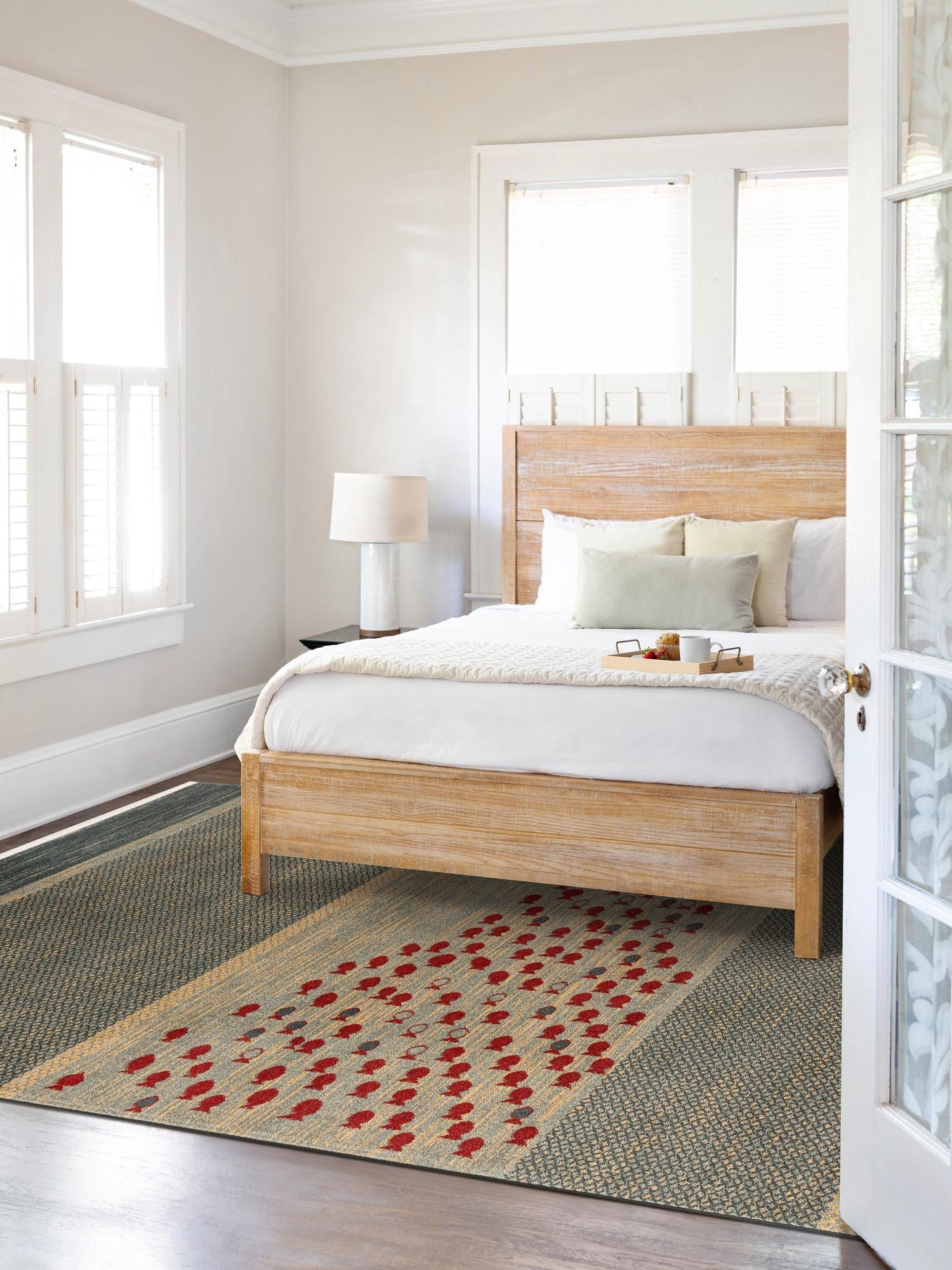 Blue 6' 1 x 9' Fars Rectangle Area Rug 100% Polypropylene Unique Traditional Carpet for Classical Living, Dining Room & Office Spaces for Sale at Rug Engine