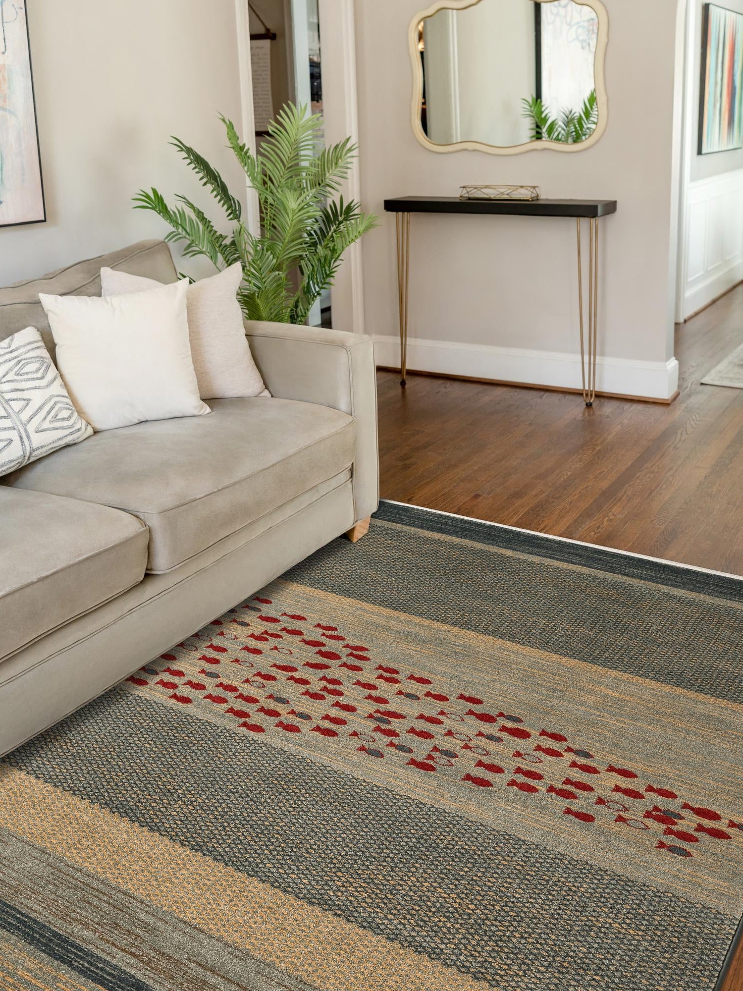 Blue 5' 1 x 8' Fars Rectangle Area Rug 100% Polypropylene Unique Traditional Carpet for Classical Living, Dining Room & Office Spaces for Sale at Rug Engine