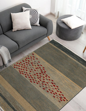 Blue 4' 1 x 6' 1 Fars Rectangle Area Rug 100% Polypropylene Unique Traditional Carpet for Classical Living, Dining Room & Office Spaces for Sale at Rug Engine