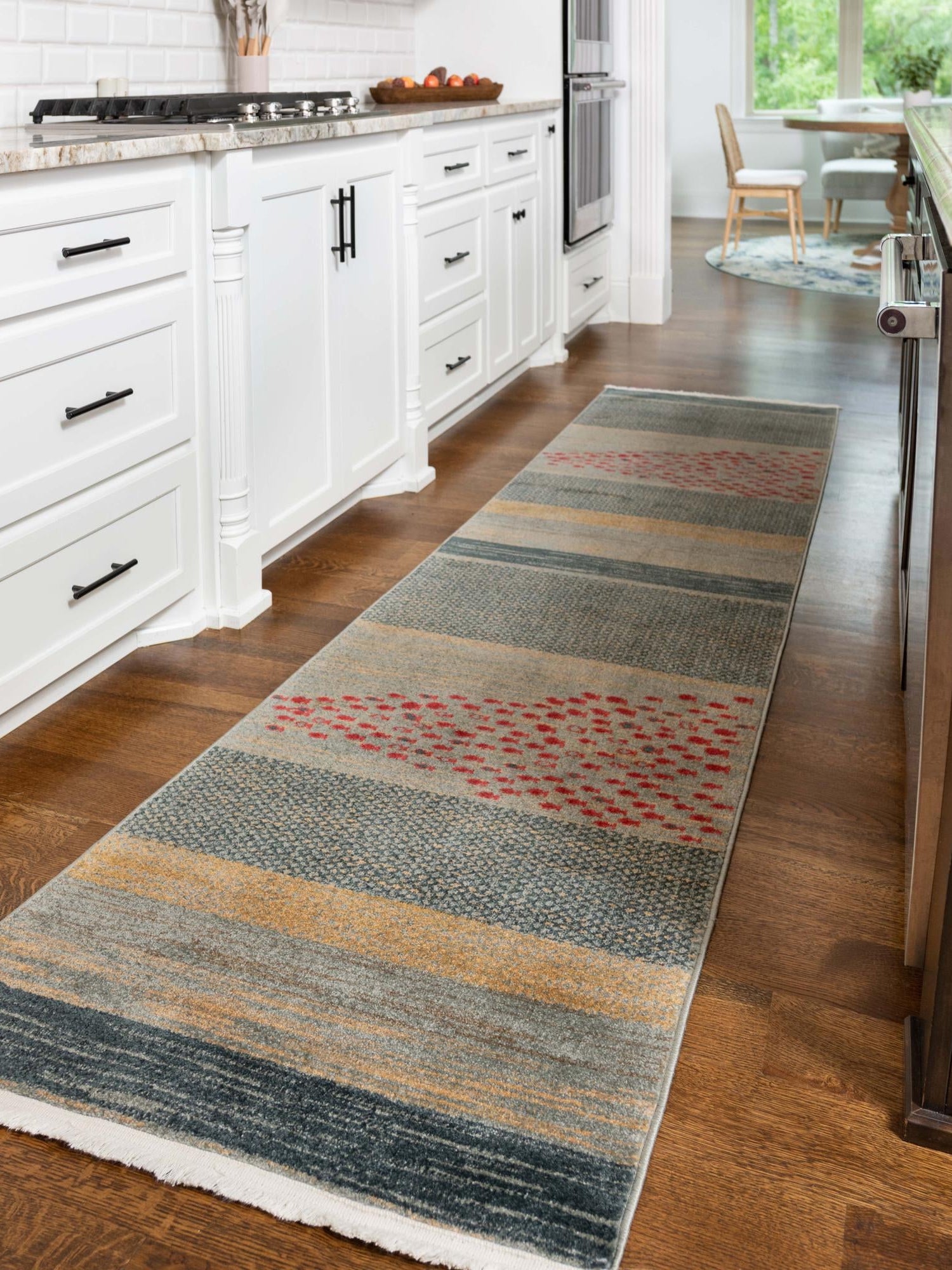 Blue 2' 7 x 19' 8 Fars Runner Area Rug 100% Polypropylene Unique Traditional Carpet for Classical Living, Dining Room & Office Spaces for Sale at Rug Engine