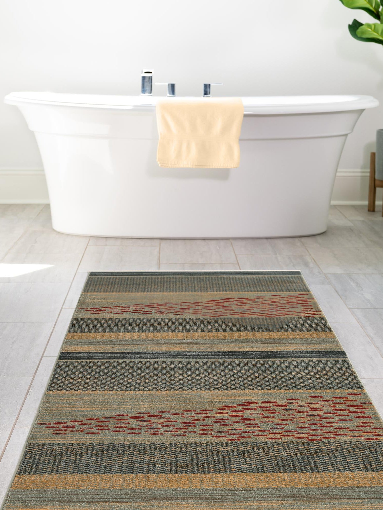 Blue 2' x 8' Fars Runner Area Rug 100% Polypropylene Unique Traditional Carpet for Classical Living, Dining Room & Office Spaces for Sale at Rug Engine