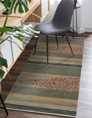 Blue 2' 7 x 12' Fars Runner Area Rug 100% Polypropylene Unique Traditional Carpet for Classical Living, Dining Room & Office Spaces for Sale at Rug Engine