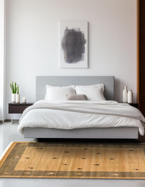 Tan 5' 1 x 8' Fars Rectangle Area Rug 100% Polypropylene Unique Traditional Carpet for Classical Living, Dining Room & Office Spaces for Sale at Rug Engine