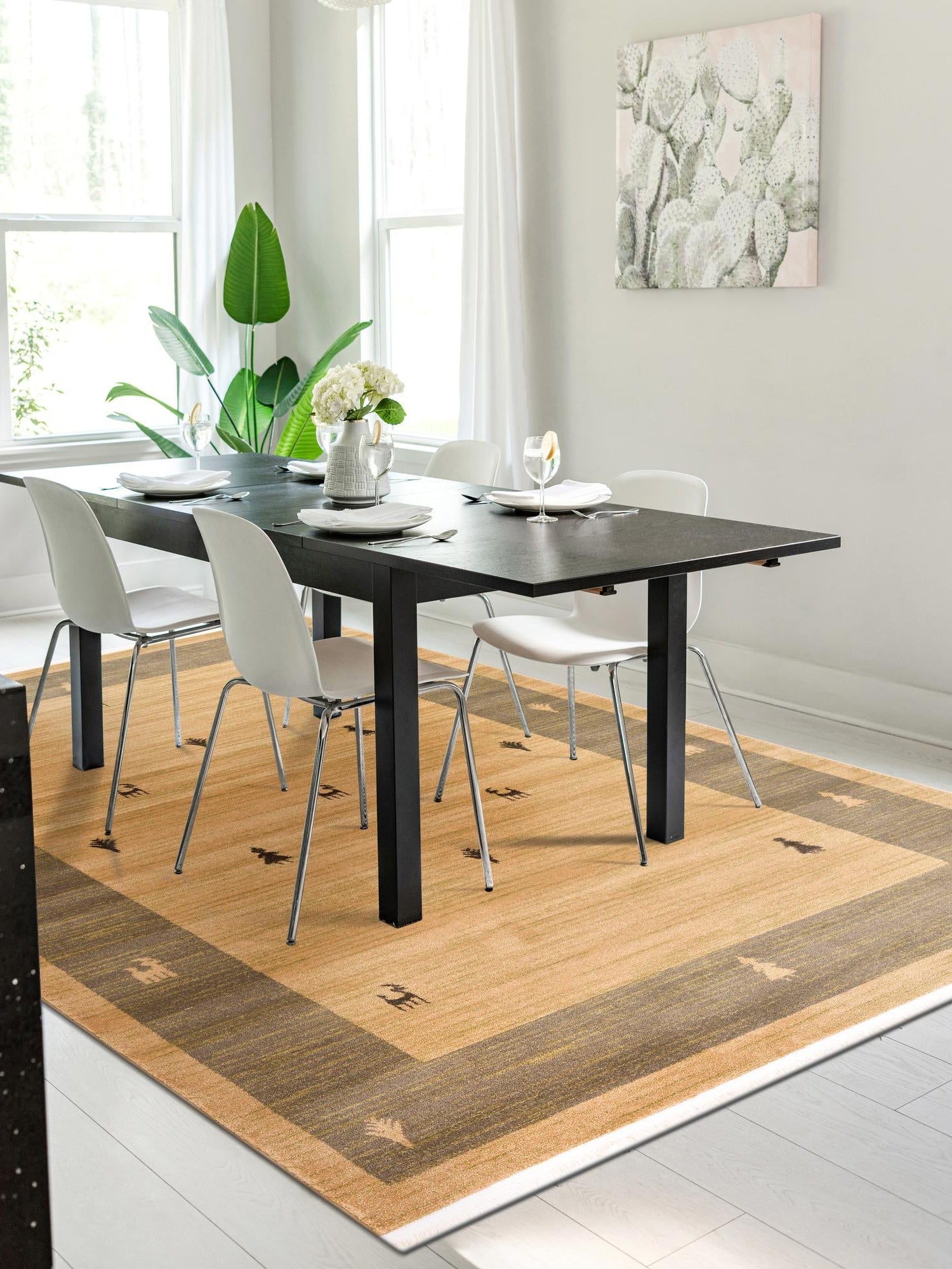 Tan 10' x 13' 1 Fars Rectangle Area Rug 100% Polypropylene Unique Traditional Carpet for Classical Living, Dining Room & Office Spaces for Sale at Rug Engine