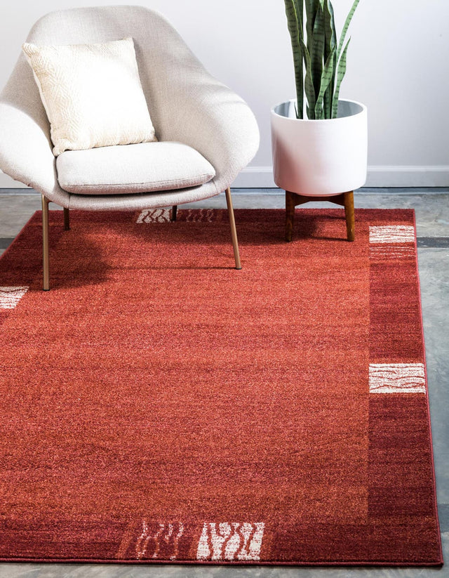 Terracotta 9' x 12' Del Mar Rectangle Area Rug 100% Polypropylene Easy Clean Stain Resistant Vivid Modern Carpet Mat for Home Decor Interior Designing for Sale at Rug Engine