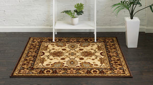Cream 4' 1 x 4' 1 Voyage Square Rug