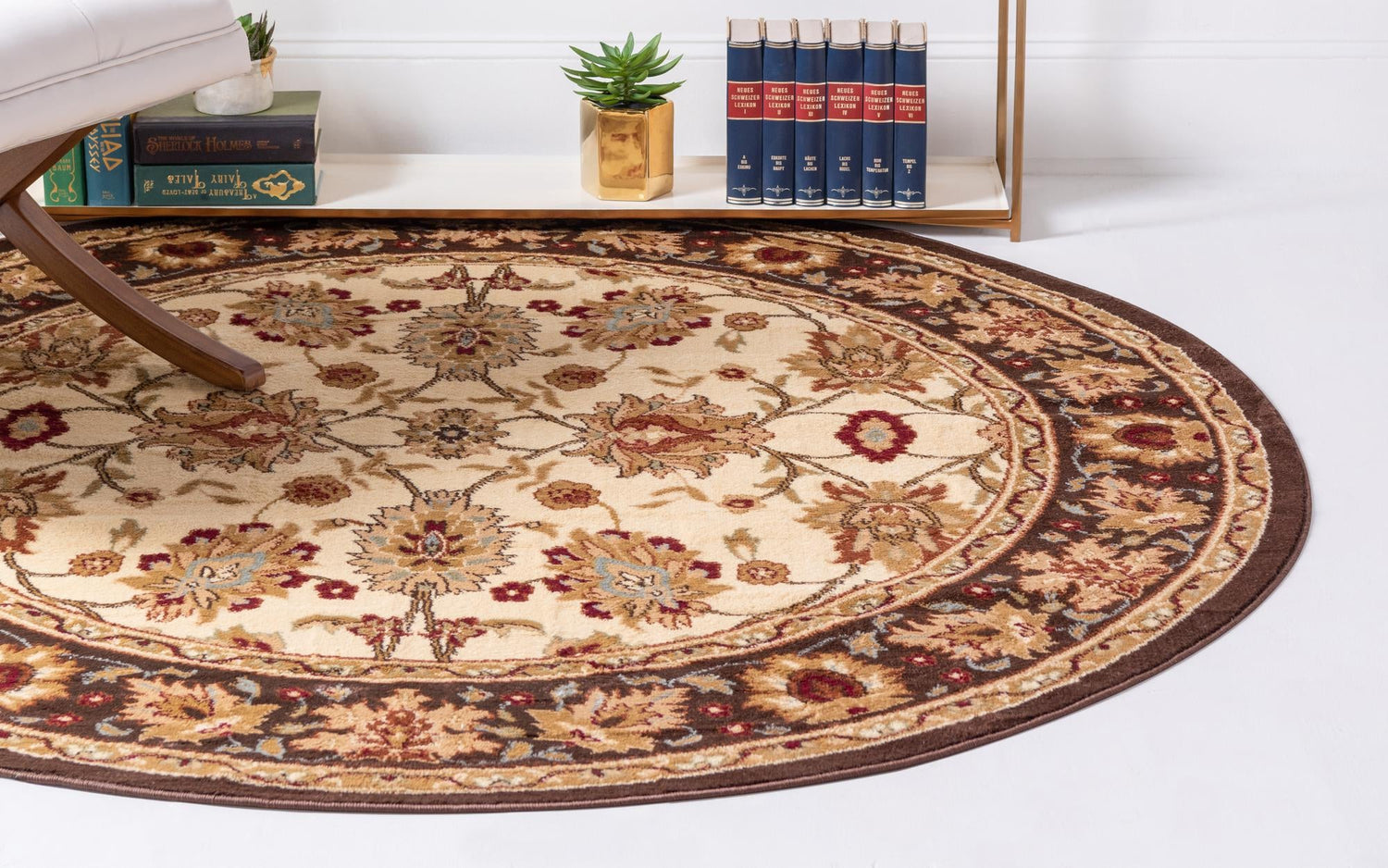 Cream 6' 1 x 6' 1 Voyage Round Area Rug