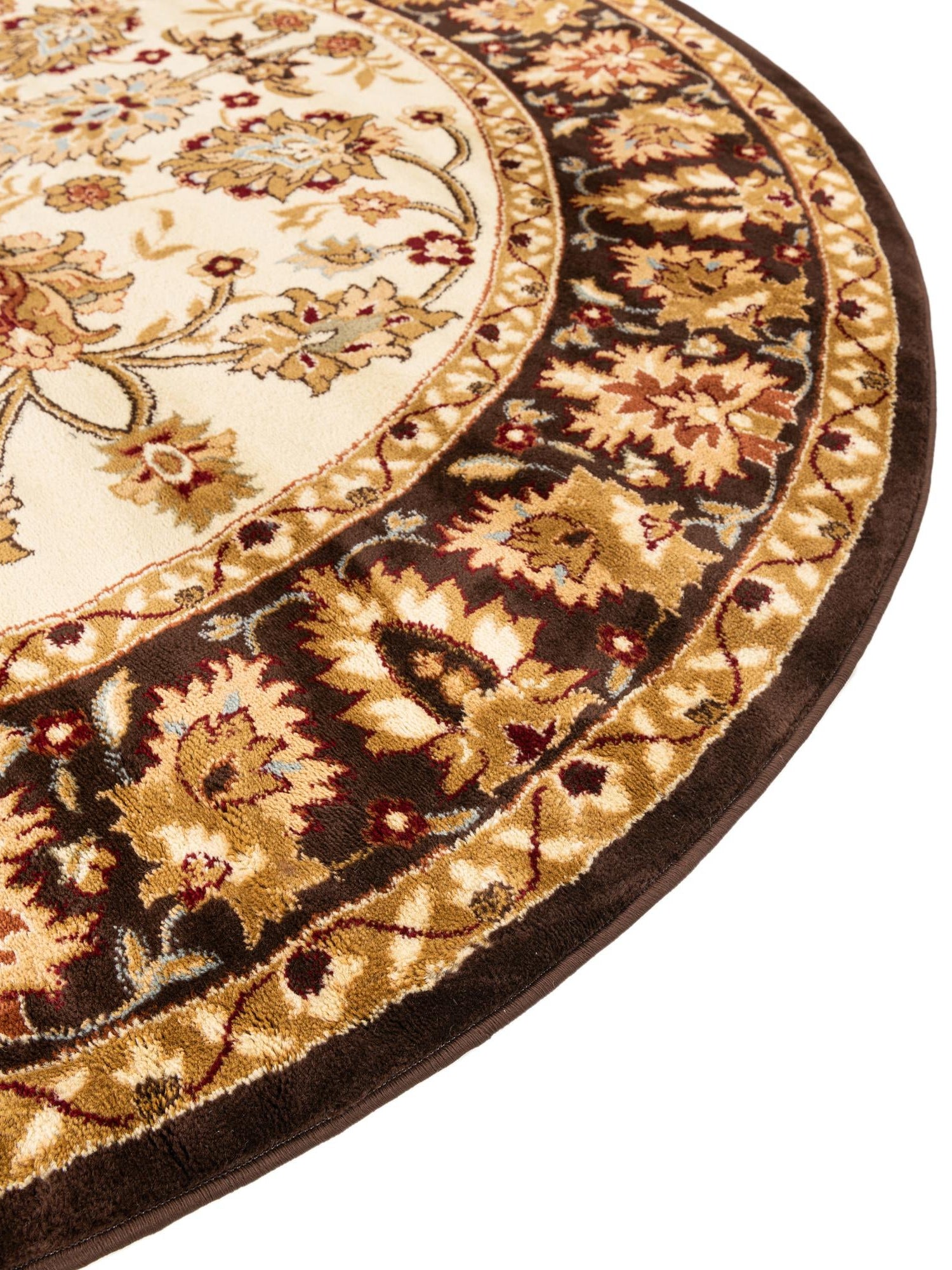 Cream 6' 1 x 6' 1 Voyage Round Area Rug