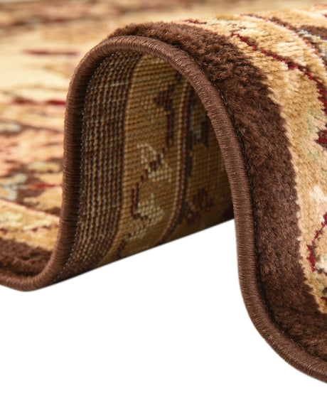 Cream 7' 10 x 7' 10 Voyage Round Area Rug Persian Inspired Classic Traditional Design Durable Carpet Mat for Home Interior Design for Sale at Rug Engine