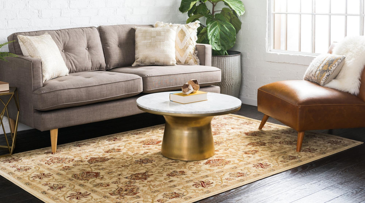 Cream 10' 6 x 16' 5 Voyage Rectangle Area Rug