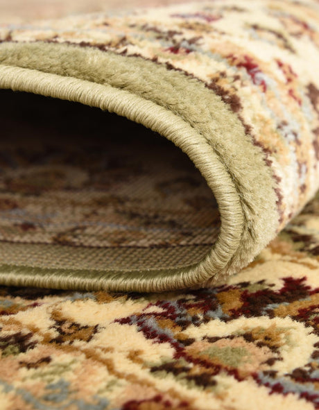 Light Green 7' 10 x 7' 10 Voyage Round Area Rug Persian Inspired Classic Traditional Design Durable Carpet Mat for Home Interior Design for Sale at Rug Engine