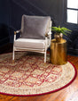 Red 6' 1 x 6' 1 Voyage Round Rug