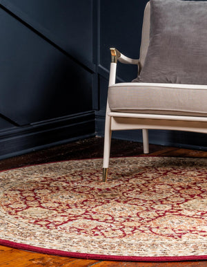 Red 6' 1 x 6' 1 Voyage Round Rug