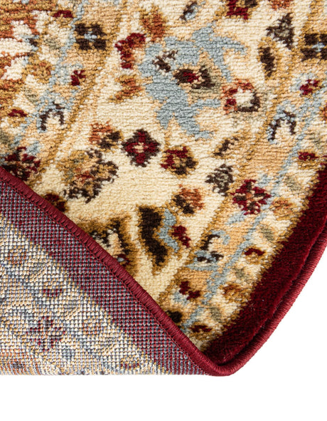 Red 6' 1 x 6' 1 Voyage Round Area Rug Persian Inspired Classic Traditional Design Durable Carpet Mat for Home Interior Design for Sale at Rug Engine