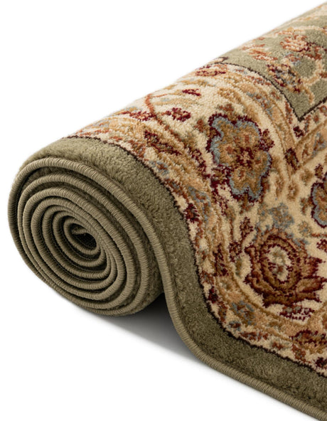 Light Green 7' 1 x 7' 1 Voyage Square Area Rug Persian Inspired Classic Traditional Design Durable Carpet Mat for Home Interior Design for Sale at Rug Engine