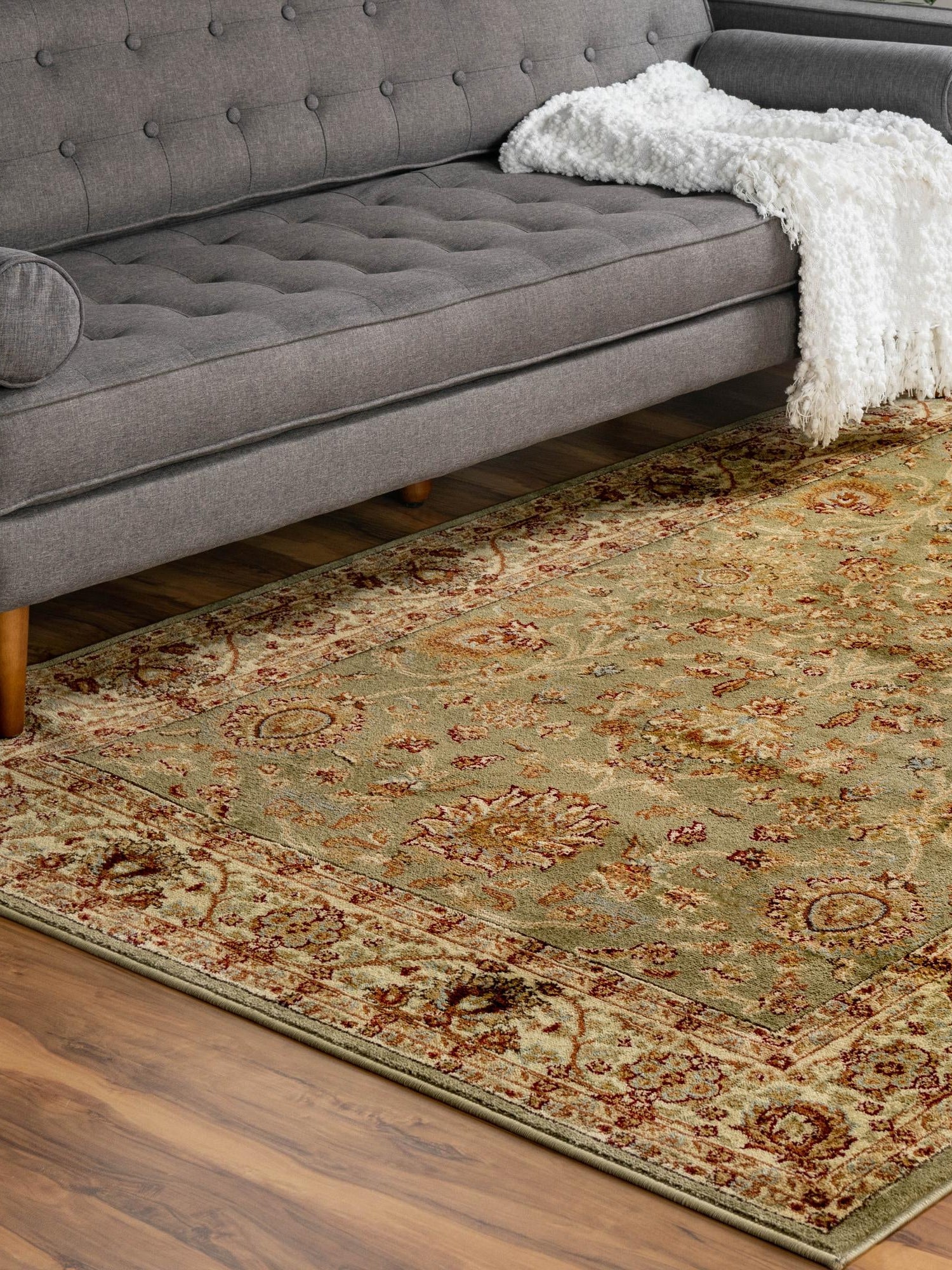 Light Green 5' 3 x 8' Voyage Rectangle Area Rug