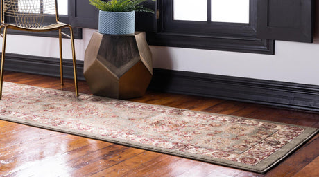 Light Green 3' 1 x 19' 8 Voyage Runner Area Rug Persian Inspired Classic Traditional Design Durable Carpet Mat for Home Interior Design for Sale at Rug Engine