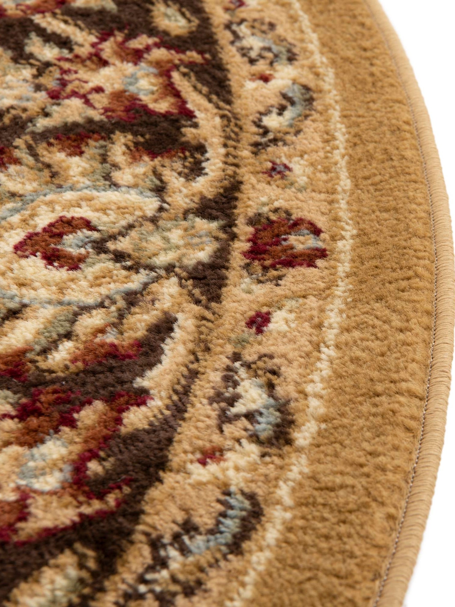 Tan 6' 1 x 6' 1 Voyage Round Area Rug