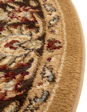 Tan 6' 1 x 6' 1 Voyage Round Area Rug