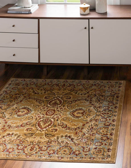 Dark Yellow 4' 1 x 4' 1 Voyage Square Area Rug
