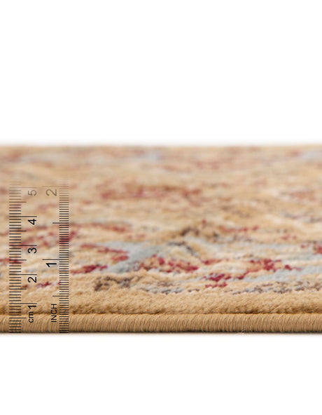 Dark Yellow 7' 10 x 7' 10 Voyage Round Area Rug Persian Inspired Classic Traditional Design Durable Carpet Mat for Home Interior Design for Sale at Rug Engine