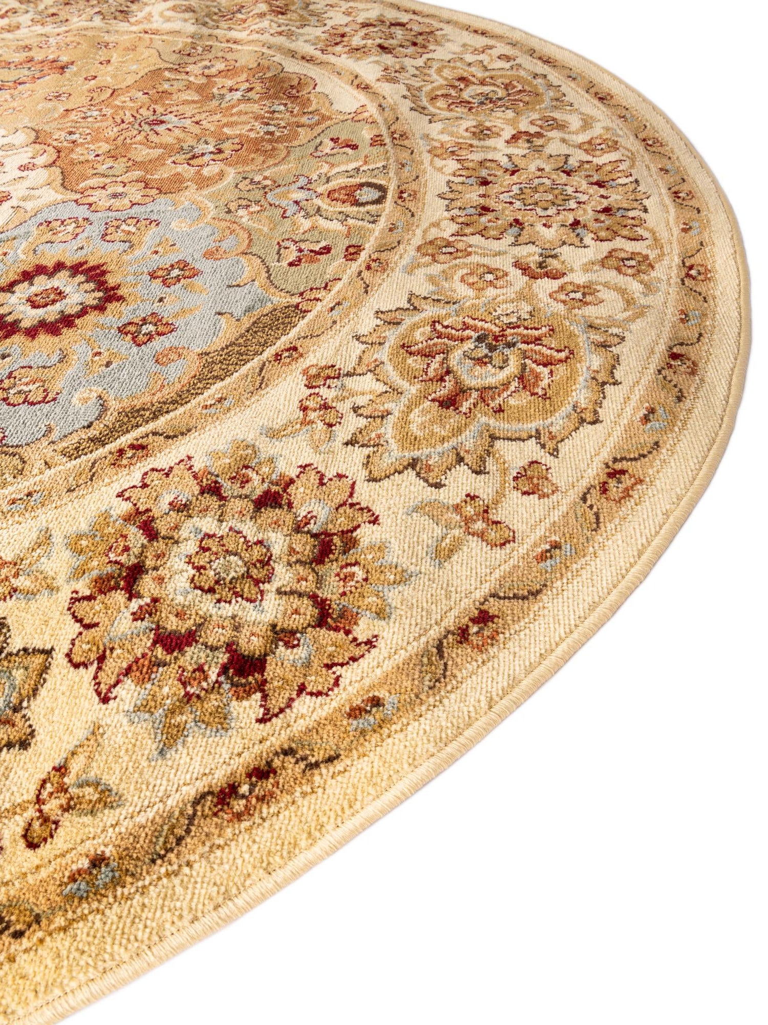 Cream 6' 1 x 6' 1 Voyage Round Area Rug