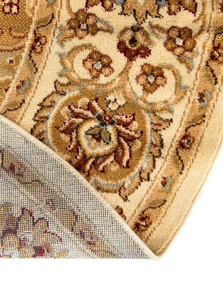 Cream 7' 10 x 7' 10 Voyage Round Area Rug Persian Inspired Classic Traditional Design Durable Carpet Mat for Home Interior Design for Sale at Rug Engine