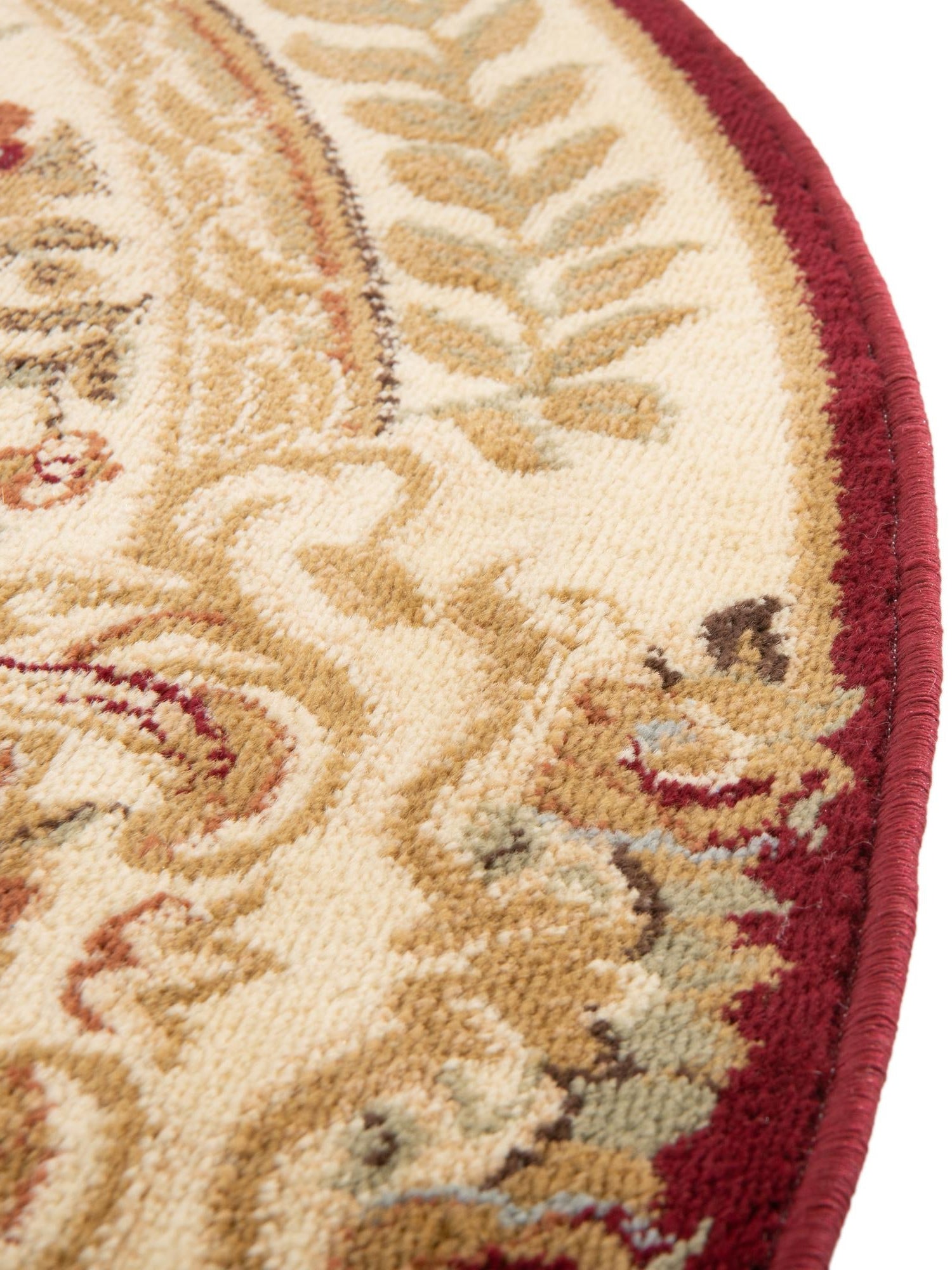 Red 10' x 10' Versailles Round Area Rug