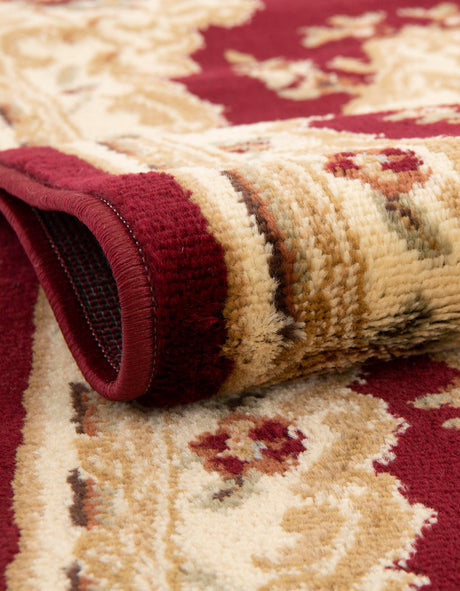 Red 10' 6 x 16' 5 Versailles Rectangle Area Rug Classic Traditional Motif Indoor Carpet for Hallways, Dining Rooms, Bedrooms, Living Room, Office for Sale at Rug Engine