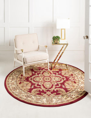 Red 7' 10 x 7' 10 Voyage Round Area Rug