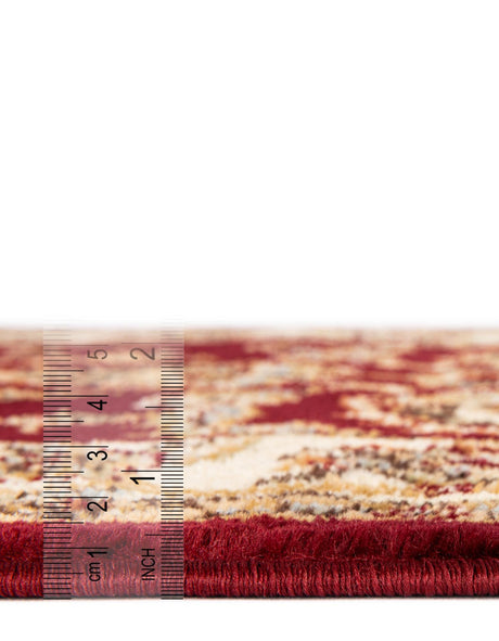 Red 6' 1 x 6' 1 Voyage Round Area Rug Persian Inspired Classic Traditional Design Durable Carpet Mat for Home Interior Design for Sale at Rug Engine