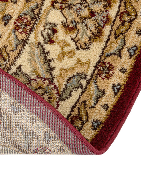 Red 6' 1 x 6' 1 Voyage Round Area Rug Persian Inspired Classic Traditional Design Durable Carpet Mat for Home Interior Design for Sale at Rug Engine