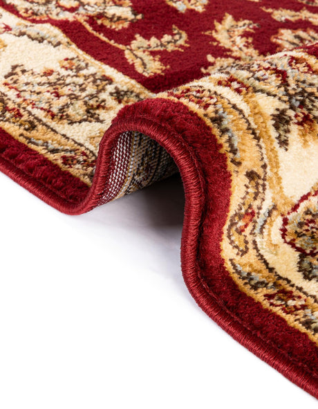 Red 6' 1 x 6' 1 Voyage Round Area Rug Persian Inspired Classic Traditional Design Durable Carpet Mat for Home Interior Design for Sale at Rug Engine