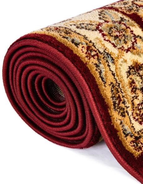 Red 2' 7 x 12' Voyage Runner Area Rug Persian Inspired Classic Traditional Design Durable Carpet Mat for Home Interior Design for Sale at Rug Engine
