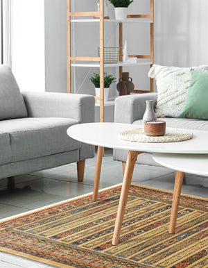 Tan 2' 7 x 10' Fars Runner Area Rug 100% Polypropylene Unique Traditional Carpet for Classical Living, Dining Room & Office Spaces for Sale at Rug Engine