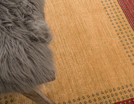 Tan 8' x 8' Fars Round Area Rug 100% Polypropylene Unique Traditional Carpet for Classical Living, Dining Room & Office Spaces for Sale at Rug Engine