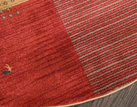 Tan 8' x 8' Fars Round Area Rug 100% Polypropylene Unique Traditional Carpet for Classical Living, Dining Room & Office Spaces for Sale at Rug Engine