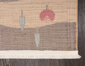 Tan 5' 1 x 8' Fars Rectangle Area Rug 100% Polypropylene Unique Traditional Carpet for Classical Living, Dining Room & Office Spaces for Sale at Rug Engine