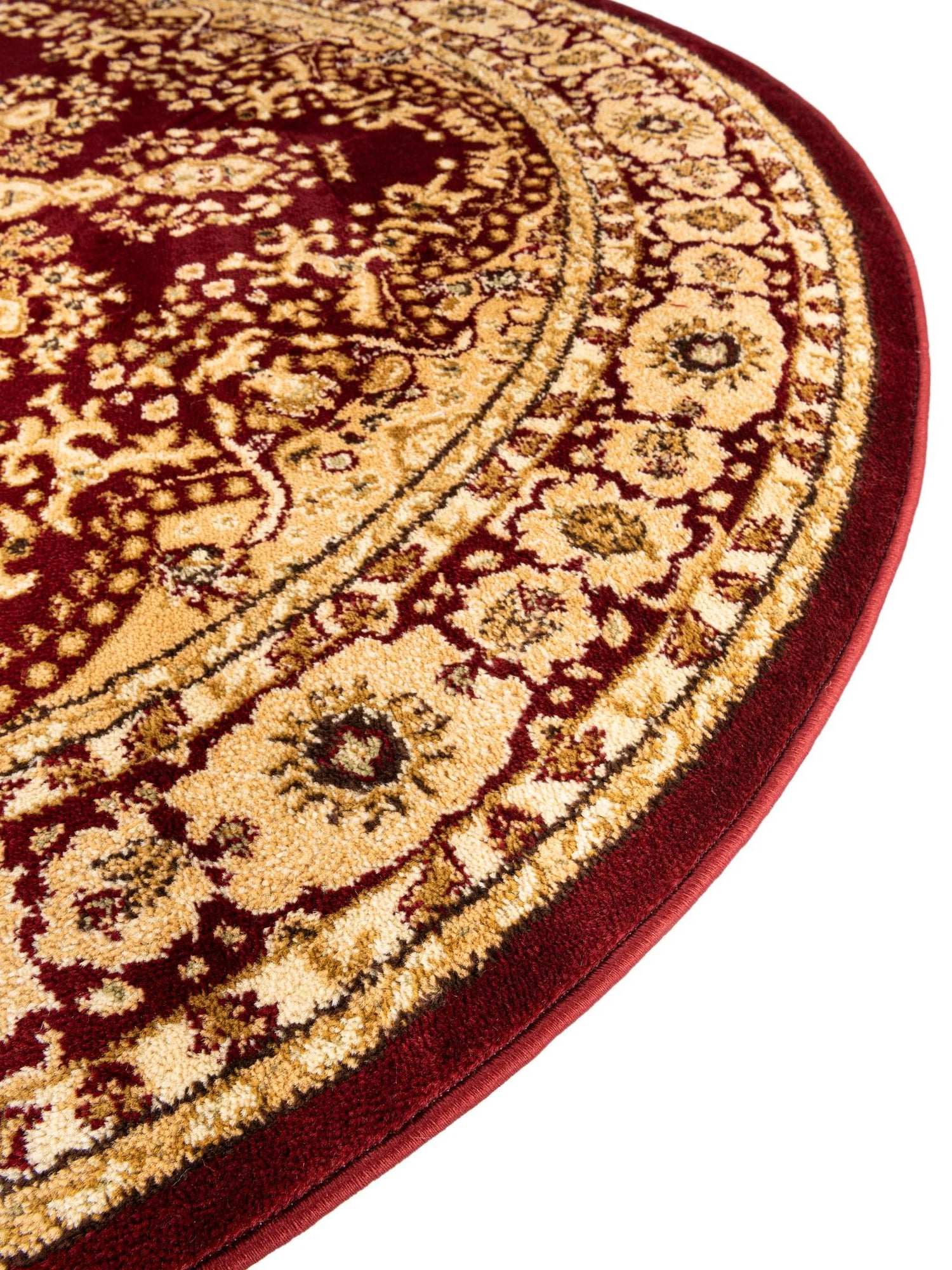 Red 7' 10 x 7' 10 Versailles Round Area Rug