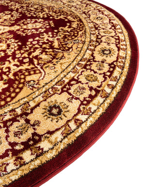 Red 8' x 8' Versailles Round Rug
