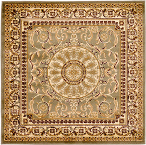 Light Green 4' 1 x 4' 1 Versailles Square Area Rug