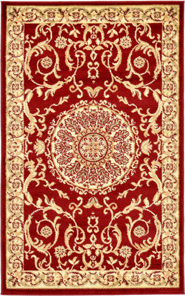 Red 3' 1 x 5' 3 Versailles Rectangle Rug
