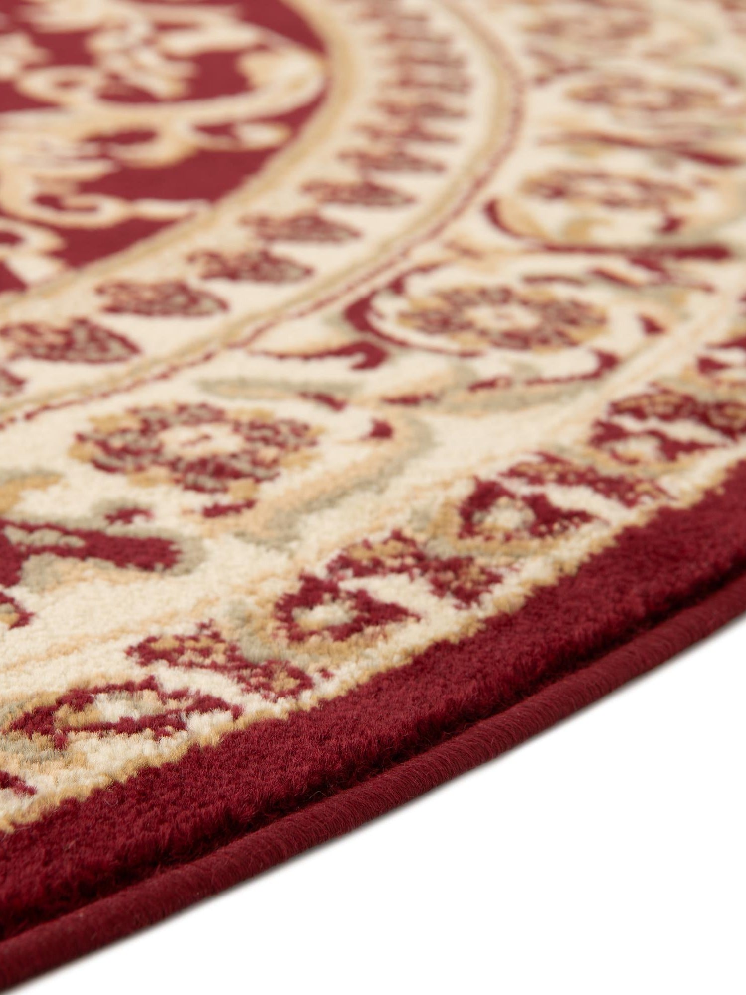 Red 7' 10 x 7' 10 Versailles Round Area Rug